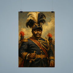 Marcus Garvey in plumed procession grandeur poster 9