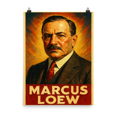 Marcus Loew poster on a plain backdrop in size 8"x10".