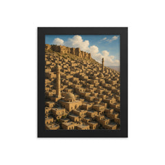 Mardin Old City Turkey framed print on a plain backdrop in size 8"x10".
