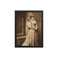 Margaret Greville framed print on a plain backdrop in size 12"x16".