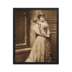 Margaret Greville framed print on a plain backdrop in size 16"x20".