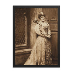 Margaret Greville framed print on a plain backdrop in size 18"x24".