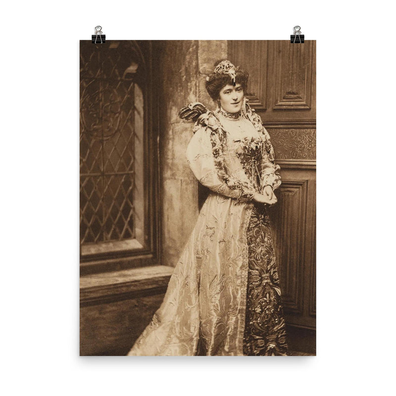 Margaret Greville poster on a plain backdrop in size 8