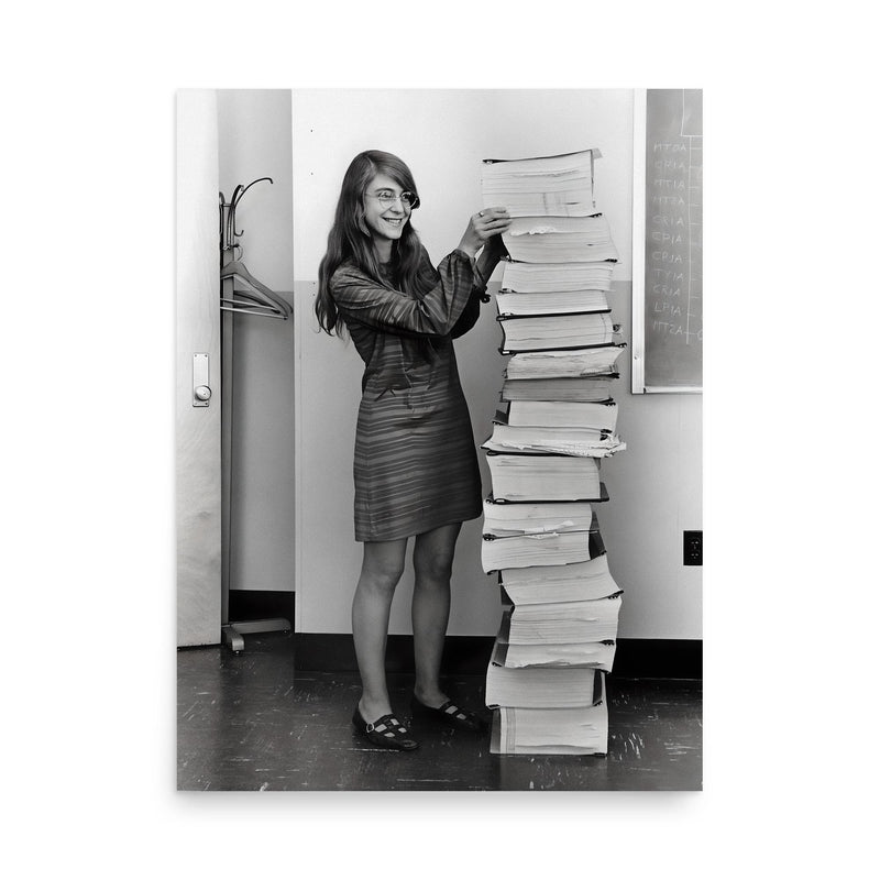 Margaret Hamilton poster on a plain backdrop in size 18