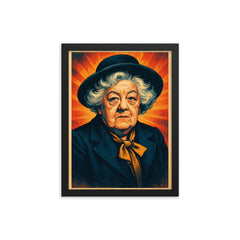 Margaret Rutherford framed print on a plain backdrop in size 12"x16".