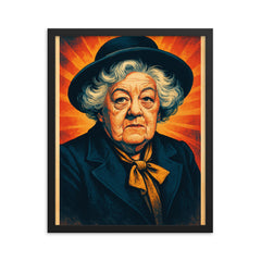 Margaret Rutherford framed print on a plain backdrop in size 16"x20".