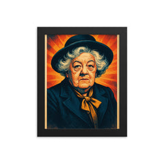 Margaret Rutherford framed print on a plain backdrop in size 8"x10".