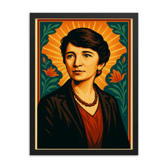 Margaret Sanger framed print on a plain backdrop in size 18"x24".