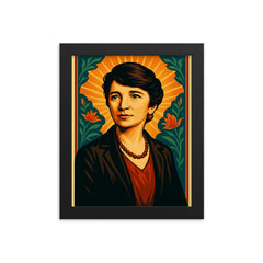 Margaret Sanger framed print on a plain backdrop in size 8"x10".