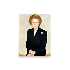 Margaret Thatcher poster on a plain backdrop in size 12"x16".