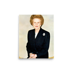 Margaret Thatcher poster on a plain backdrop in size 8"x10".