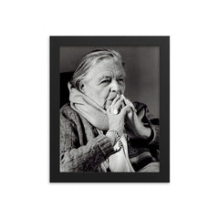 Marguerite Yourcenar framed print on a plain backdrop in size 8"x10".