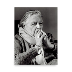 Marguerite Yourcenar poster on a plain backdrop in size 18"x24".