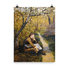 Maria Bashkirtseff (Ukrainian, 1858-1884) poster on a plain backdrop in size 8"x10".