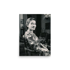 Maria Callas poster on a plain backdrop in size 12"x16".