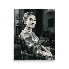Maria Callas poster on a plain backdrop in size 16"x20".