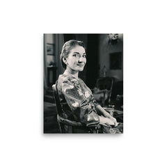 Maria Callas poster on a plain backdrop in size 8"x10".