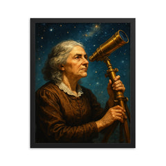Maria Mitchell framed print on a plain backdrop in size 16"x20".