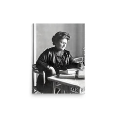 Maria Montessori poster on a plain backdrop in size 12"x16".