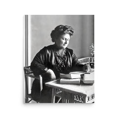 Maria Montessori poster on a plain backdrop in size 16"x20".