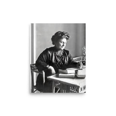 Maria Montessori poster on a plain backdrop in size 8"x10".