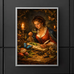Maria Sibylla Merian studying Surinam insects by candlelight poster 5