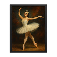 Maria Tallchief framed print on a plain backdrop in size 18"x24".