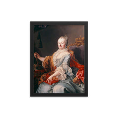 Maria Theresa framed print on a plain backdrop in size 12"x16".