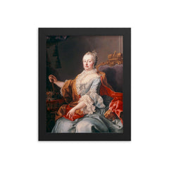 Maria Theresa framed print on a plain backdrop in size 8"x10".