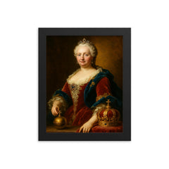 Maria Theresa framed print on a plain backdrop in size 8"x10".