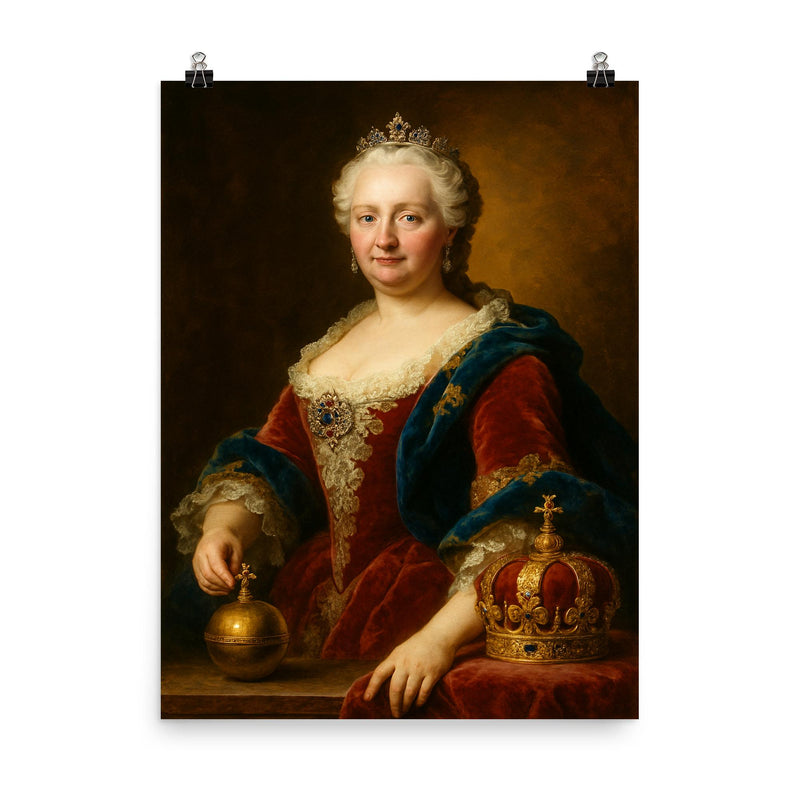 Maria Theresa poster on a plain backdrop in size 8