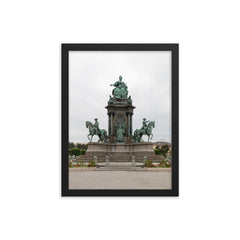 Maria Theresia Monument by Caspar Zumbusch and Anton Brenek, 1874-1888 framed print on a plain backdrop in size 12"x16".