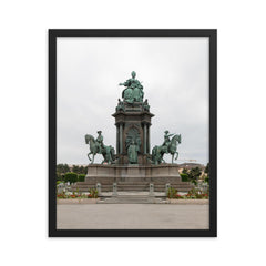 Maria Theresia Monument by Caspar Zumbusch and Anton Brenek, 1874-1888 framed print on a plain backdrop in size 16"x20".