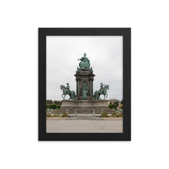 Maria Theresia Monument by Caspar Zumbusch and Anton Brenek, 1874-1888 framed print on a plain backdrop in size 8"x10".