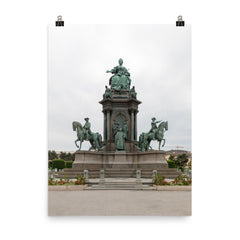 Maria Theresia Monument by Caspar Zumbusch and Anton Brenek, 1874-1888 poster on a plain backdrop in size 8"x10".