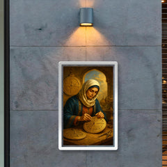 Mariam al Asturlabi crafting brass astrolabes poster 2