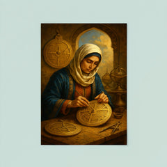 Mariam al Asturlabi crafting brass astrolabes poster 8