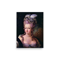 Marie Antoinette poster on a plain backdrop in size 12"x16".