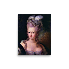 Marie Antoinette poster on a plain backdrop in size 8"x10".