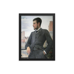 Marie Bashkirtseff painting framed print on a plain backdrop in size 12"x16".