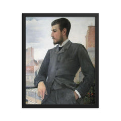 Marie Bashkirtseff painting framed print on a plain backdrop in size 16"x20".