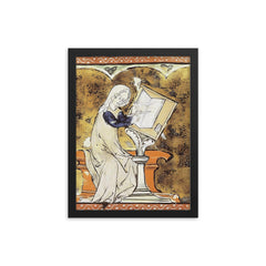 Marie de France framed print on a plain backdrop in size 12"x16".