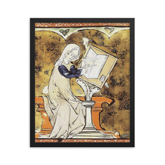 Marie de France framed print on a plain backdrop in size 16"x20".