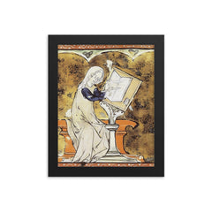 Marie de France framed print on a plain backdrop in size 8"x10".