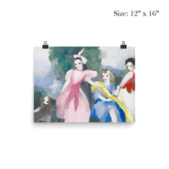 Marie Laurencin, Trois Jeunes Filles aux Petits Chiens, c. 1940 poster 3