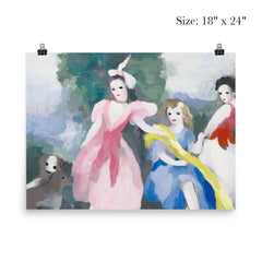 Marie Laurencin, Trois Jeunes Filles aux Petits Chiens, c. 1940 poster 5