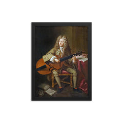 Marin Marais framed print on a plain backdrop in size 12"x16".