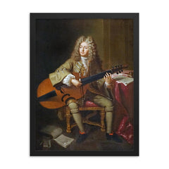 Marin Marais framed print on a plain backdrop in size 18"x24".