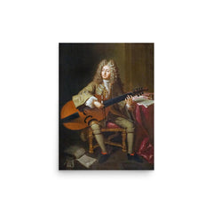 Marin Marais poster on a plain backdrop in size 12"x16".