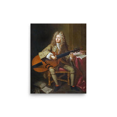 Marin Marais poster on a plain backdrop in size 8"x10".